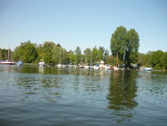 Berlin Spandau, Tour ca. 3 Stunden ab Boots vermietung durch Grimnitzsee, Stlpchensee, Klein Venedig; Bild 23-1